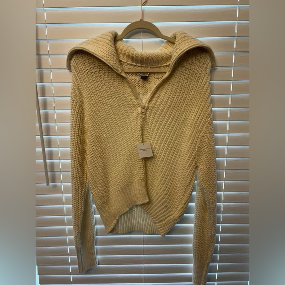American Eagle Outfitters Cream Cowl Neck Sweater